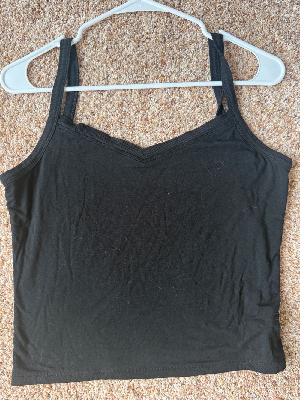 Aerie offline  Slim V-Neck Black Tank Top